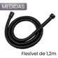 Ducha Higiênica Universal Preto Fosco Sem Furo Parede