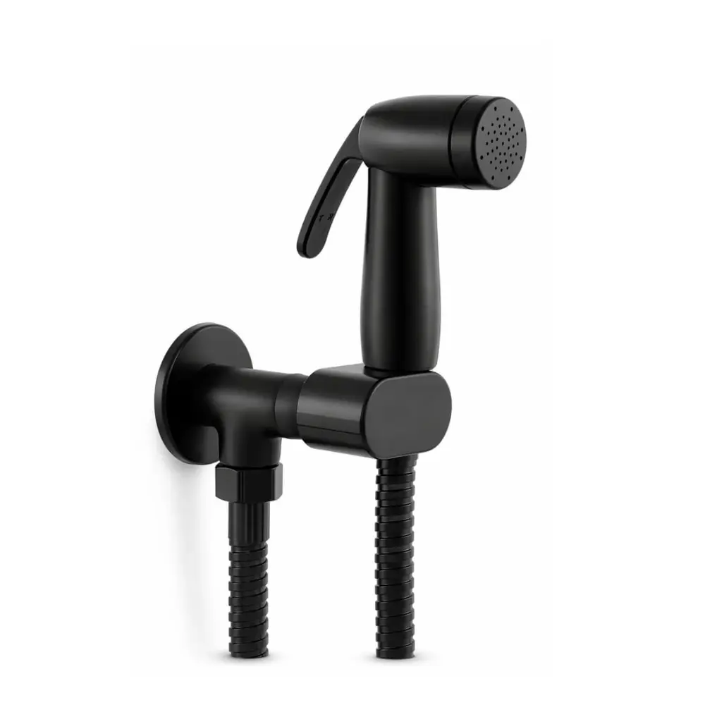 Ducha Higiênica Universal Preto Fosco Sem Furo Parede