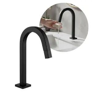 Torneira Banheiro Tube Bica Baixa Preta Fosca Moderna Luxo