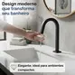 Torneira Banheiro Tube Bica Baixa Preta Fosca Moderna Luxo