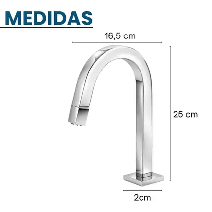 Torneira Banheiro Bica Baixa Tube Cromada Lavatório Moderna