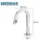 Torneira Banheiro Bica Baixa Tube Cromada Lavatório Moderna