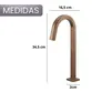 Torneira Banheiro Tube Bica Alta Corten Mesa Luxo Moderna