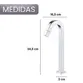 Torneira Bica Alta Tube Cromada de Mesa Base Fixa Banheiro