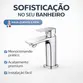 Torneira Monocomando Lavatório Cromada Água Quente e Fria
