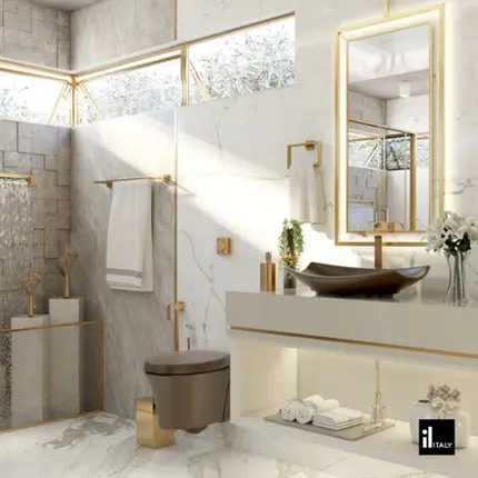 Papeleira Italy Line Eterna Gold Inox