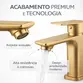 Torneira Monocomando Champagne Lavatório Água Quente e Fria