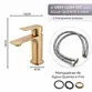 Torneira Monocomando Champagne Lavatório Água Quente e Fria
