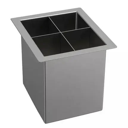 Canal Equipado Porta Utensílios 15x17 Mekal Match Mini Inox Escovado 01721216