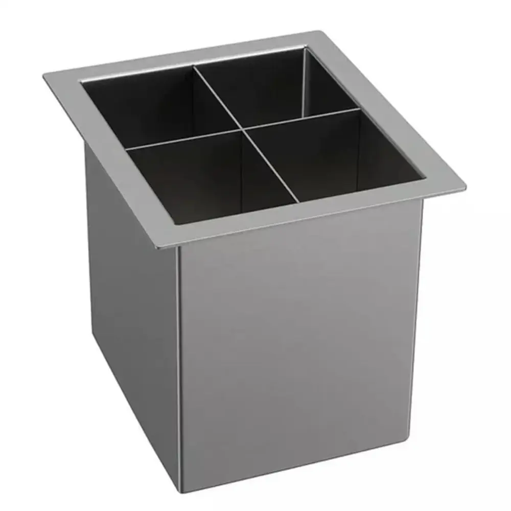 Canal Equipado Porta Utensílios 15x17 Mekal Match Mini Inox Escovado 01721216