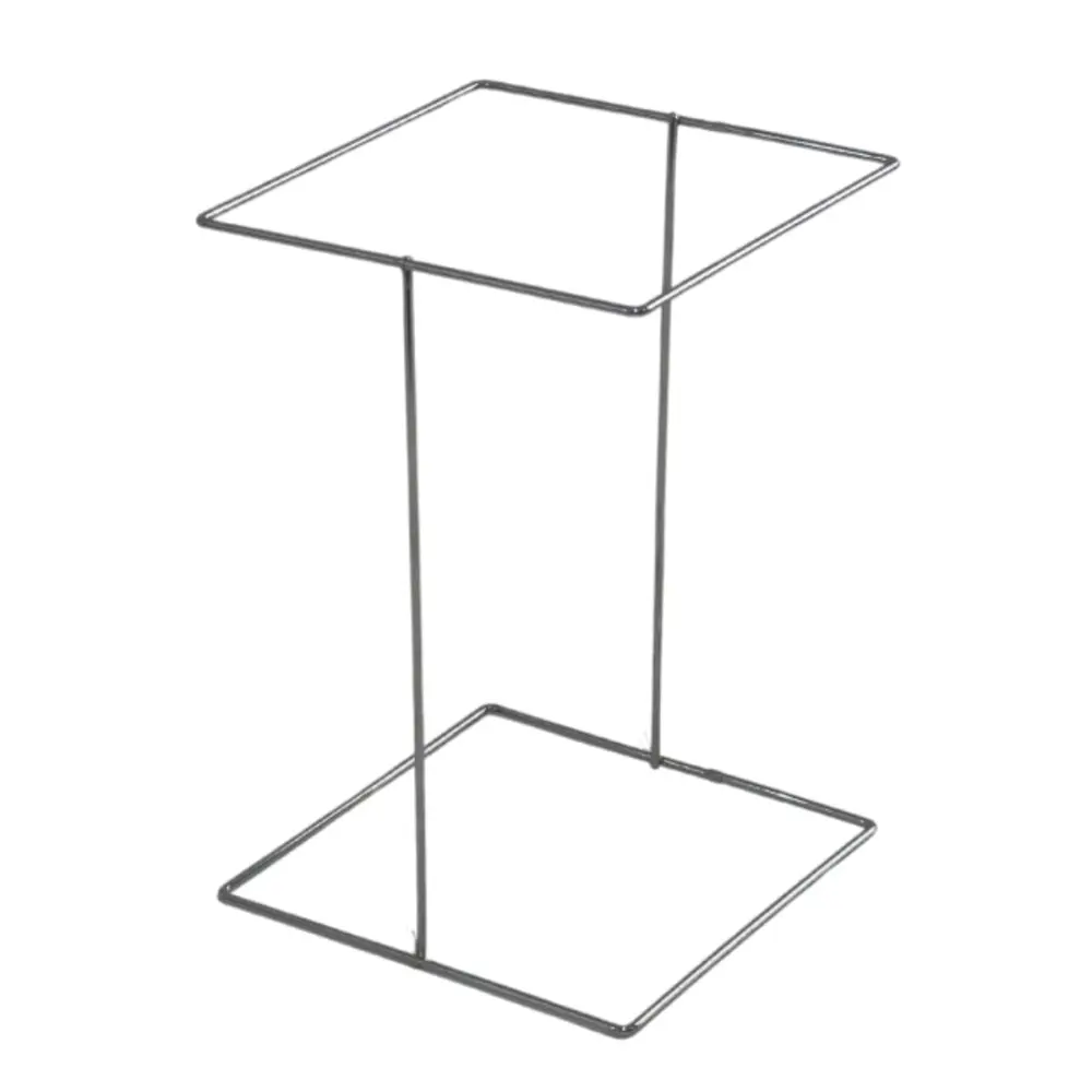 Lixeira Quadrada 5,5l em Resina Cristal Prata - Cromado