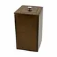 Lixeira Quadrada 5,5L em Resina Brown - Cromado