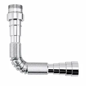 Sifão Universal Extensível Plástico Cromado Ajustável Pia