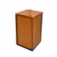 Lixeira Quadrada 4L em Resina Cristal Red Gold - Cromado