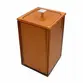 Lixeira Quadrada 4L em Resina Cristal Red Gold - Cromado