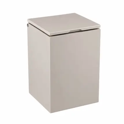 Lixeira Quadrada Slow Close 5,5L em Resina Linho Fosco