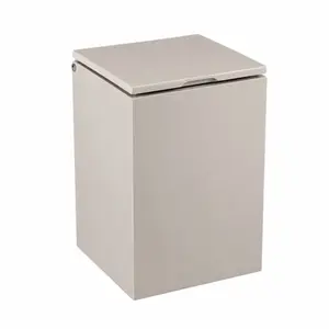 Lixeira Quadrada Slow Close 5,5L em Resina Linho Fosco