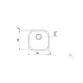 Cuba de Embutir 40x40cm Tramontina Aria Maxi 40 BS em Inox Escovado - 94029102