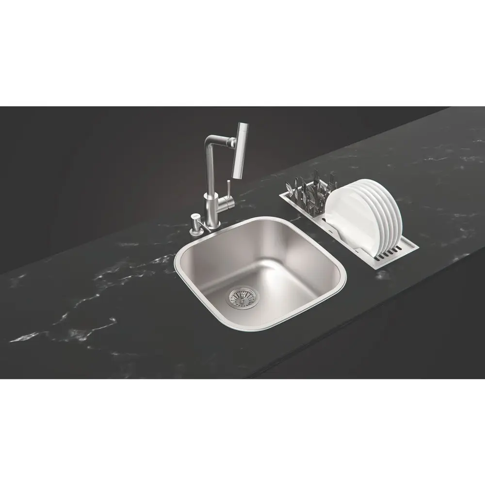 Cuba de Embutir 40x40cm Tramontina Aria Maxi 40 BS em Inox Escovado - 94029102