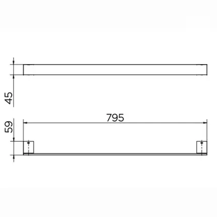 Porta Toalha 700mm Docol Minima Cobre Escovado 00987669