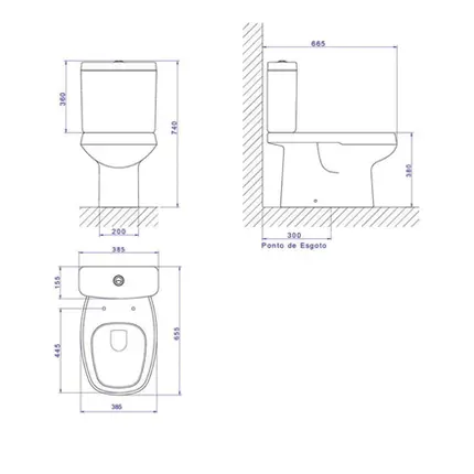 Bacia para Caixa Acoplada Deca Monte Carlo Branco P.808.17