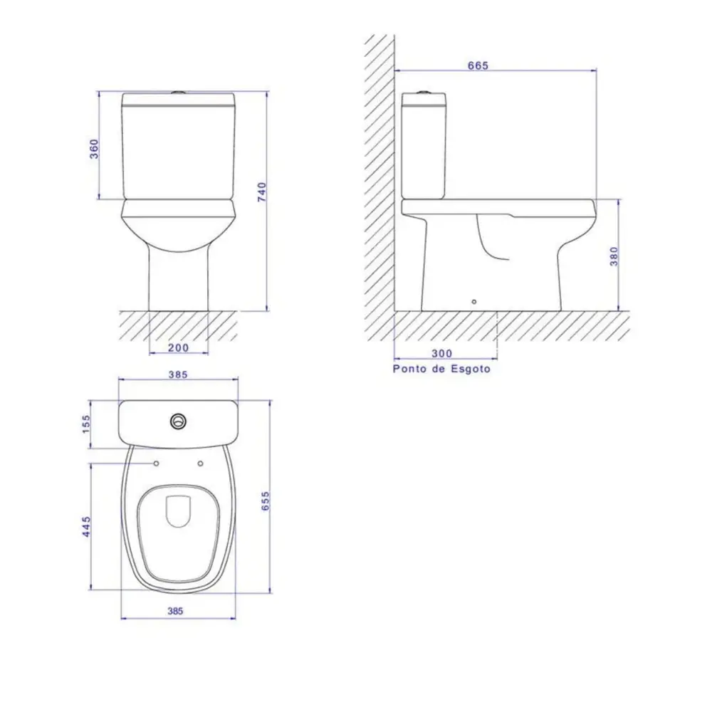 Bacia para Caixa Acoplada Deca Monte Carlo Branco P.808.17