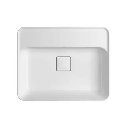 Cuba de Sobrepor com Mesa Retangular 50cm Deca Slim Branco L.23050.M.17