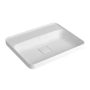 Cuba de Sobrepor com Mesa Retangular 50cm Deca Slim Branco L.23050.M.17