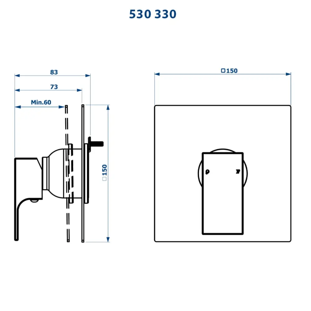 Acabamento Monocomando Base Docol Alta Pressão Fani Retta Dourado Fosco 530 DV330