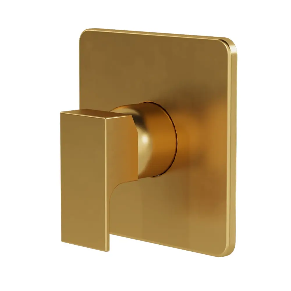 Acabamento Monocomando Base Docol Alta Pressão Fani Retta Dourado Fosco 530 DV330