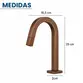 Torneira Tube Bica Baixa Corten Banheiro Mesa Luxo Moderna
