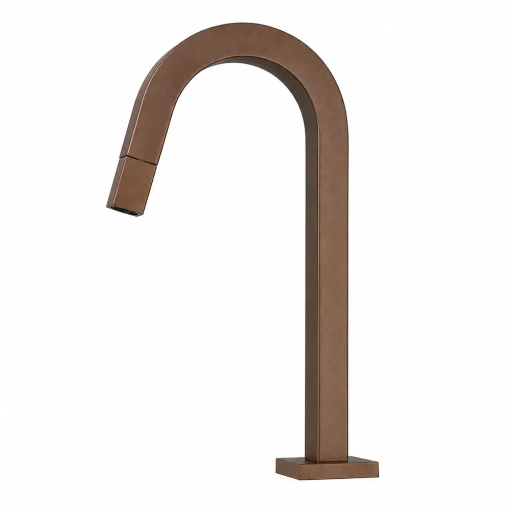 Torneira Tube Bica Baixa Corten Banheiro Mesa Luxo Moderna