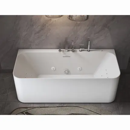Banheira de Hidromassagem com Misturador Cromado Unique Spa Soul Branco Fosco
