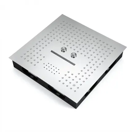 Chuveiro Multifuncional de Teto Embutido U53 Unique Spa em Inox Polido