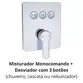 Chuveiro Multifuncional de Teto Embutido U53 Unique Spa em Inox Polido