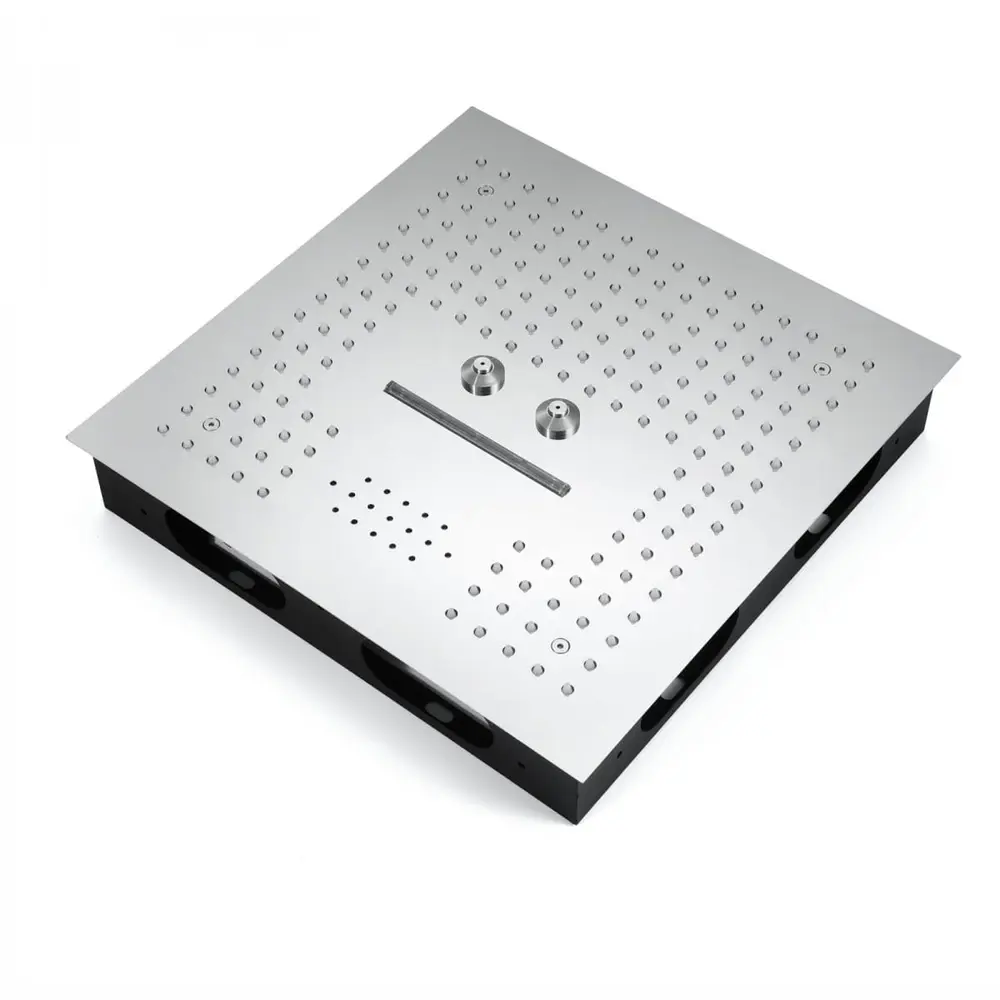 Chuveiro Multifuncional de Teto Embutido U53 Unique Spa em Inox Polido
