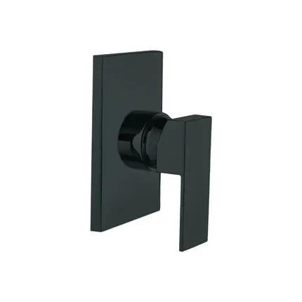 Acabamento Monocomando para Chuveiro Base Deca Kromma Quadratta Black Matte  KR705 11BLM