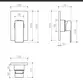 Acabamento Monocomando para Chuveiro Base Deca Kromma Quadratta Black Matte  KR705 11BLM