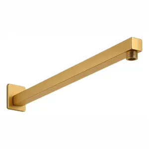 Braço para Chuveiro Quadrado 40Ccm Rubinettos Spa Dourado RB416
