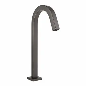 Torneira Banheiro Bica Alta Tube Dark Antracite Mesa Moderna