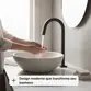 Torneira Banheiro Bica Alta Tube Dark Antracite Mesa Moderna