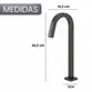 Torneira Banheiro Bica Alta Tube Dark Antracite Mesa Moderna