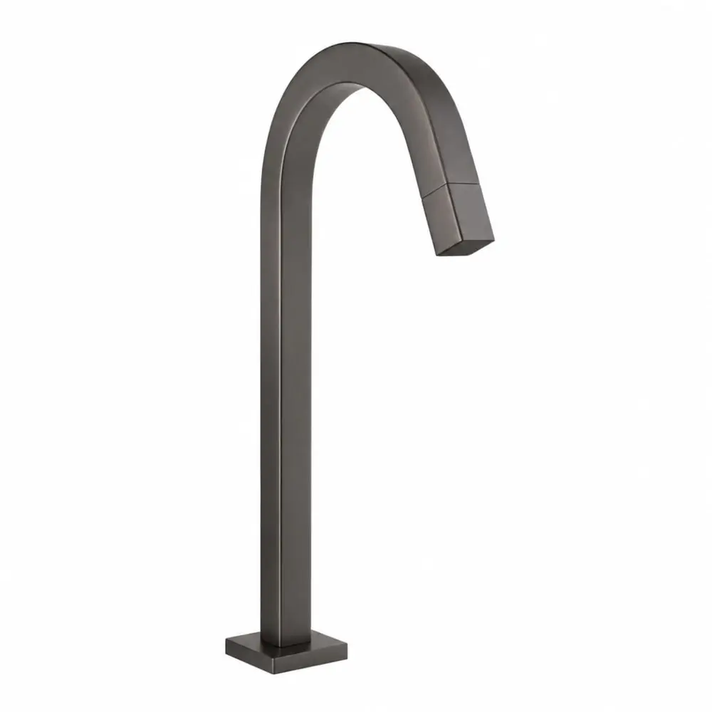 Torneira Banheiro Bica Alta Tube Dark Antracite Mesa Moderna