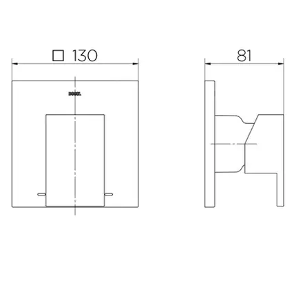 Acabamento Monocomando para Chuveiro Baixa Pressão Docol Edge e Minima Cromado 925906