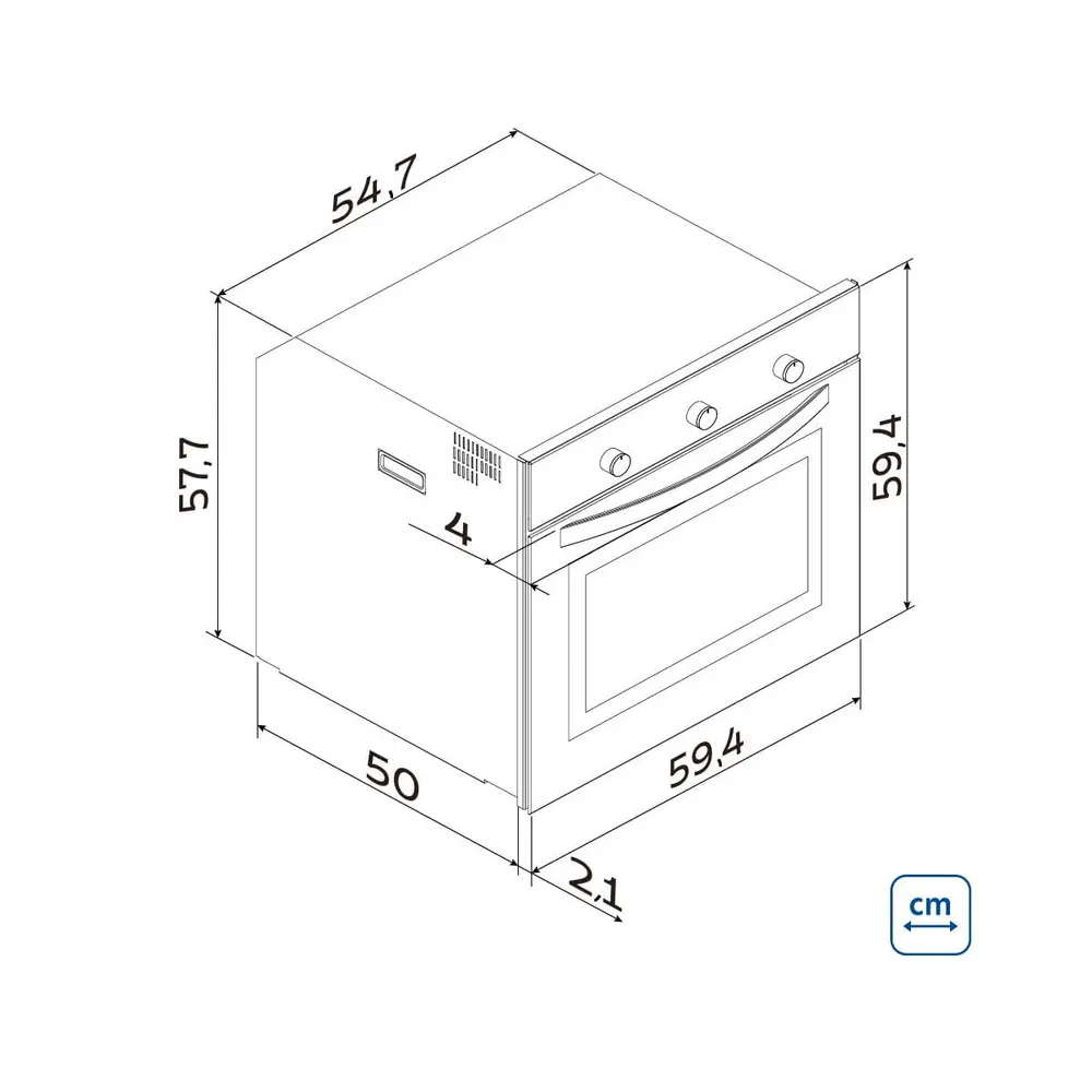 Forno Elétrico de Embutir 7 Funções 73L Cook Tramontina em Aço Inox 94869220