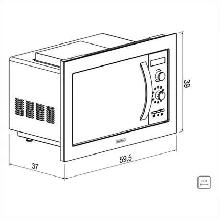 Micro-ondas de Embutir 8 Funções Cook 60 25L Tramontina em Aço Inox Acetinado 220V 94880006