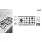Cooktop a Gás Tramontina Penta Plus 5GX TRI HE Safestop 90 em Aço Inox 5 Trempes em Ferro Fundido 94752104