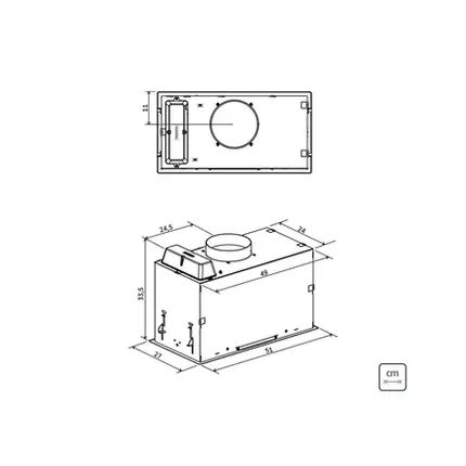 Coifa de Embutir Tramontina Incasso 51cm em Inox com Acabamento Acetinado 127V 95800013