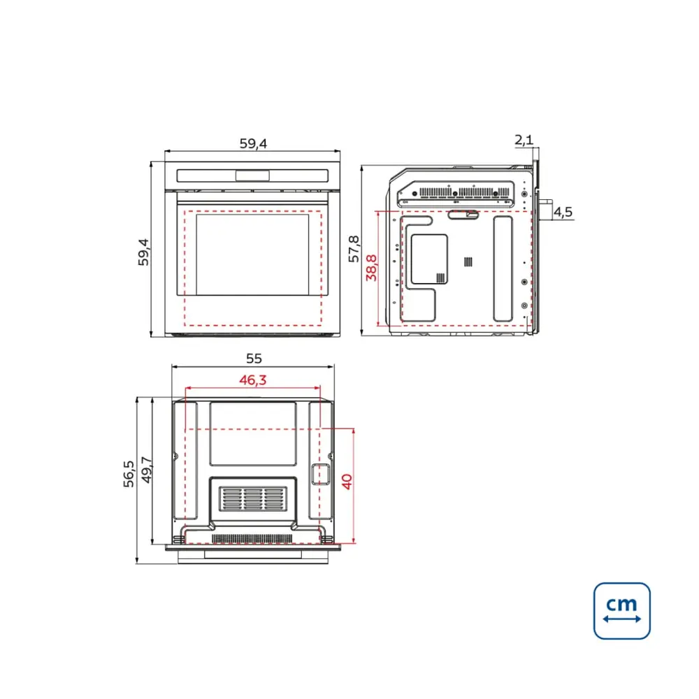 Forno Tramontina Epic T smart 60 F13 em Aço Inox 94871220