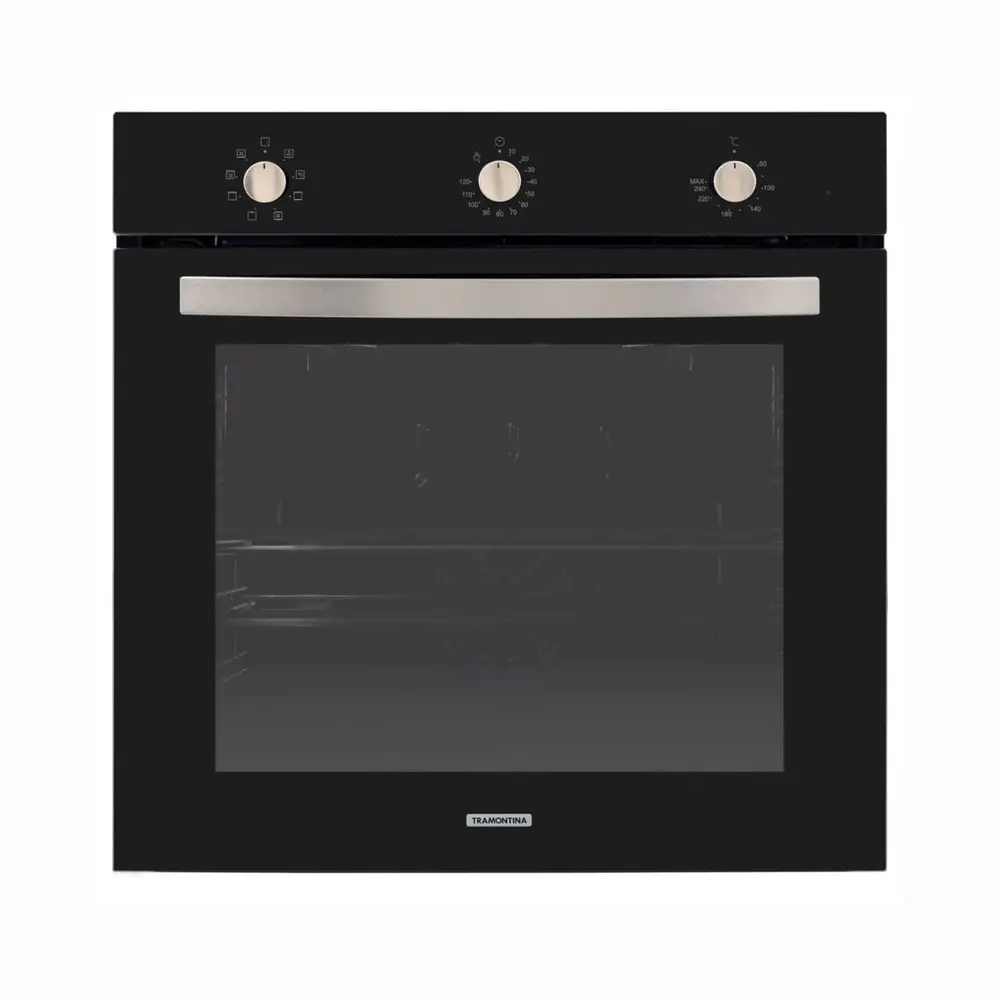 Forno Elétrico de Embutir Tramontina Glass Cook em Vidro Temperado Preto 7 Funções 73L 94870220